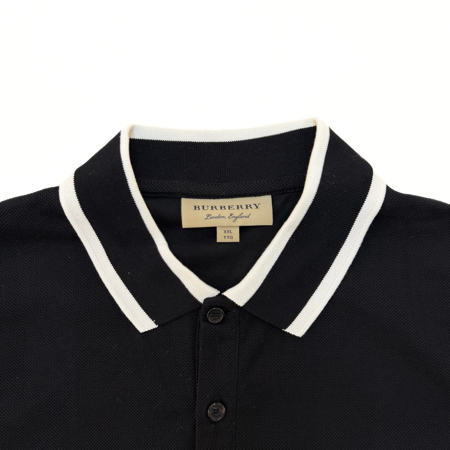 Burberry Polo Shirt Striped Black
