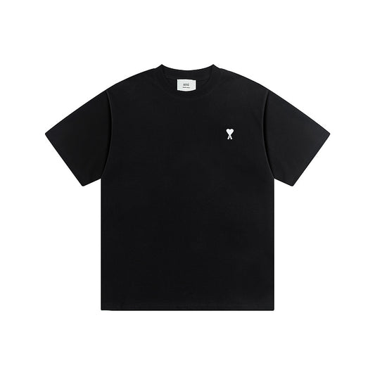 AMI Paris  de Coeur logo-embroidered T-shirt Black