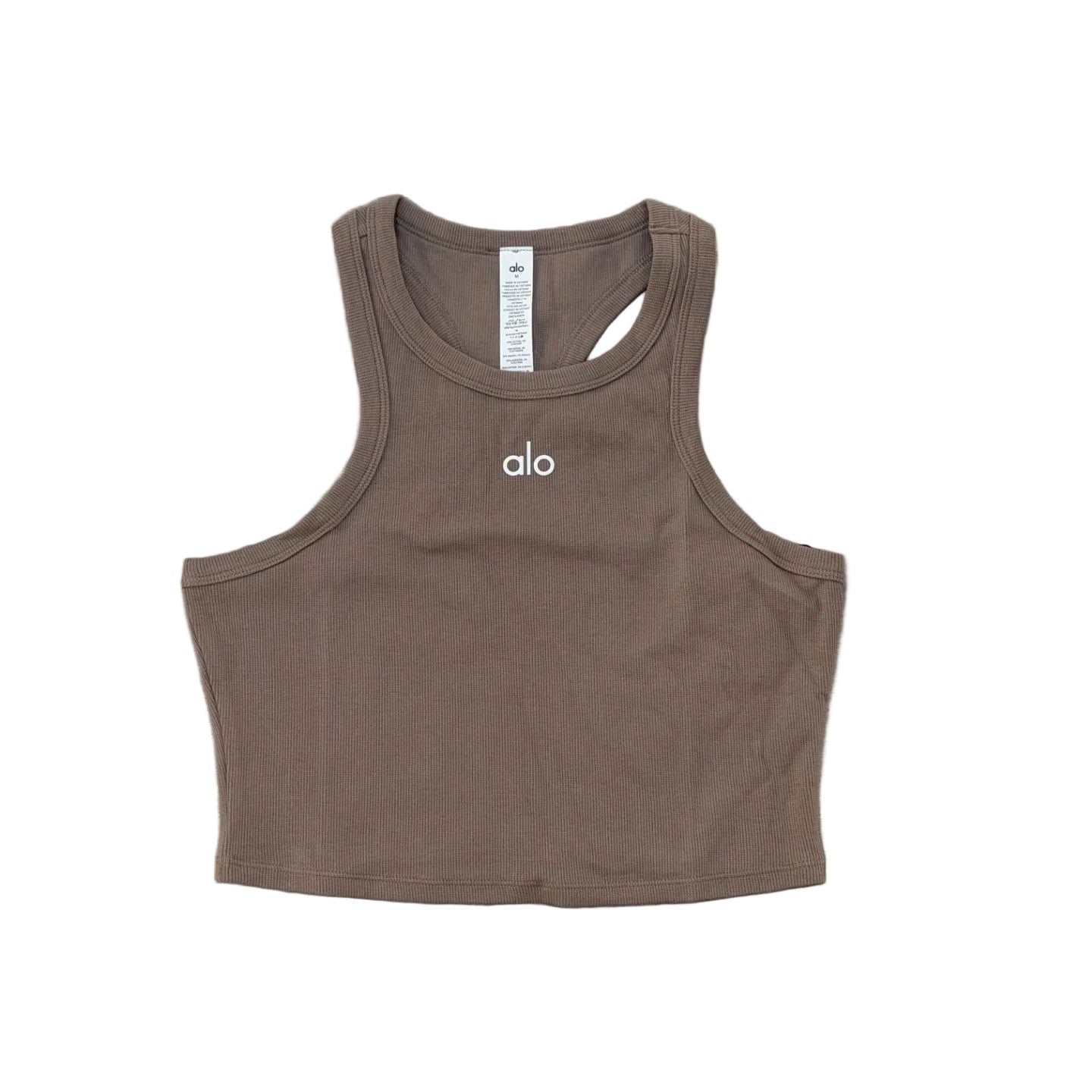 Alo Aspire Tank Taupe/White