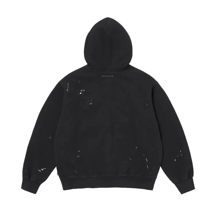 Supreme MM6 Maison Margiela Box Logo Zip Up Hooded Sweatshirt Black