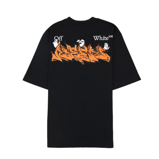 Off-White Neen OW Logo Skate Short-Sleeve Tee 'Black/Orange'