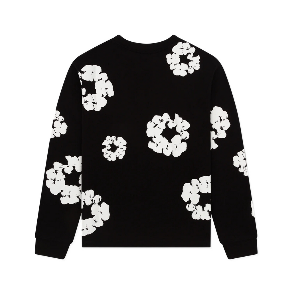 Denim Tears Long Sleeve Cotton Wreath Tee 'Black'