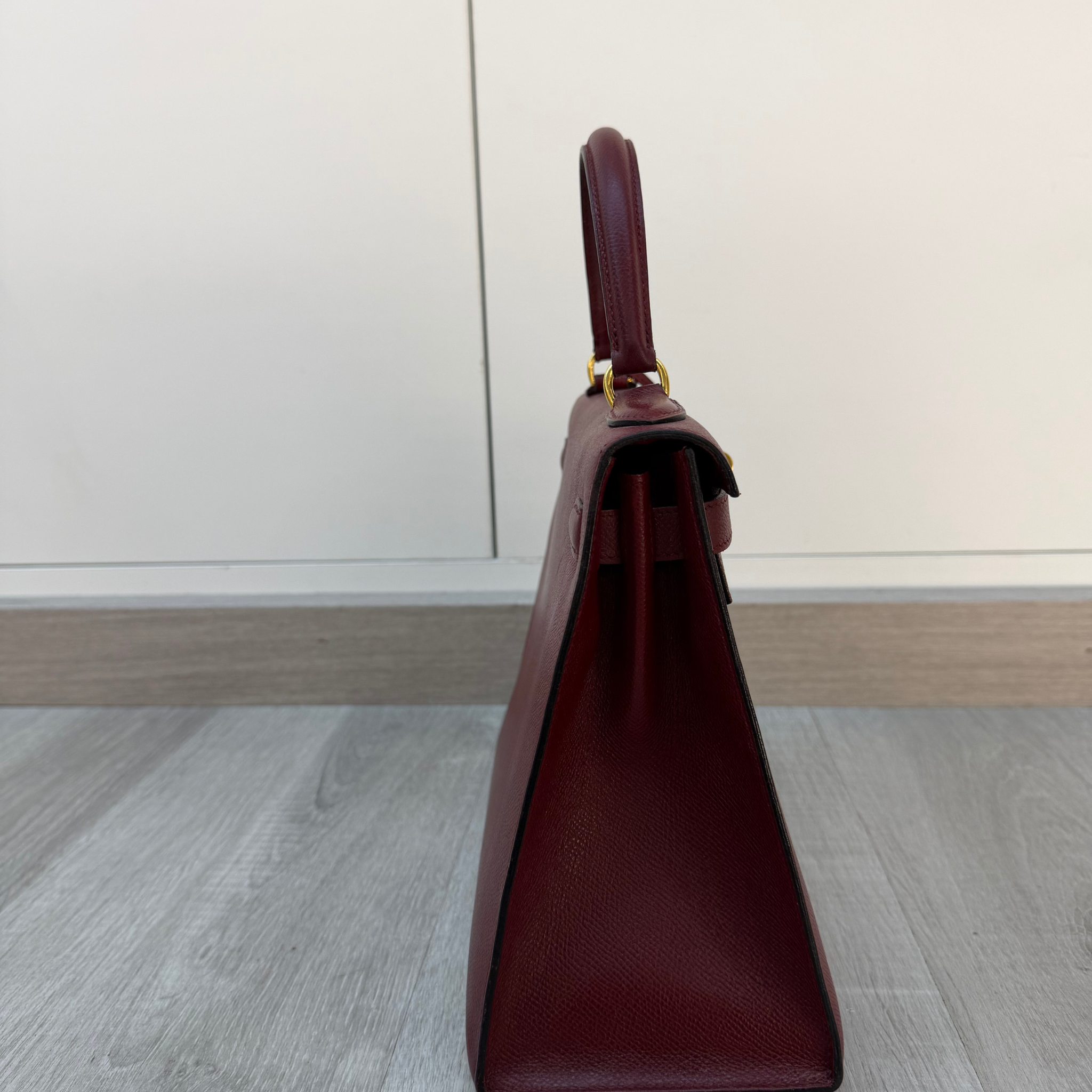 Hermes Kelly 25 Togo Rouge Sellier Togo Χρυσή Λεπτομέρεια