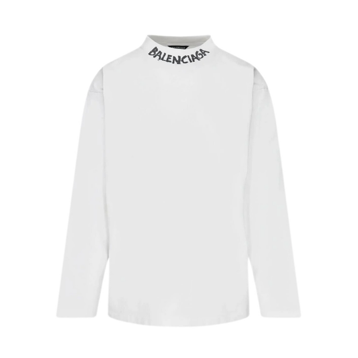 Balenciaga Curved Long-Sleeve T-Shirt 'White'