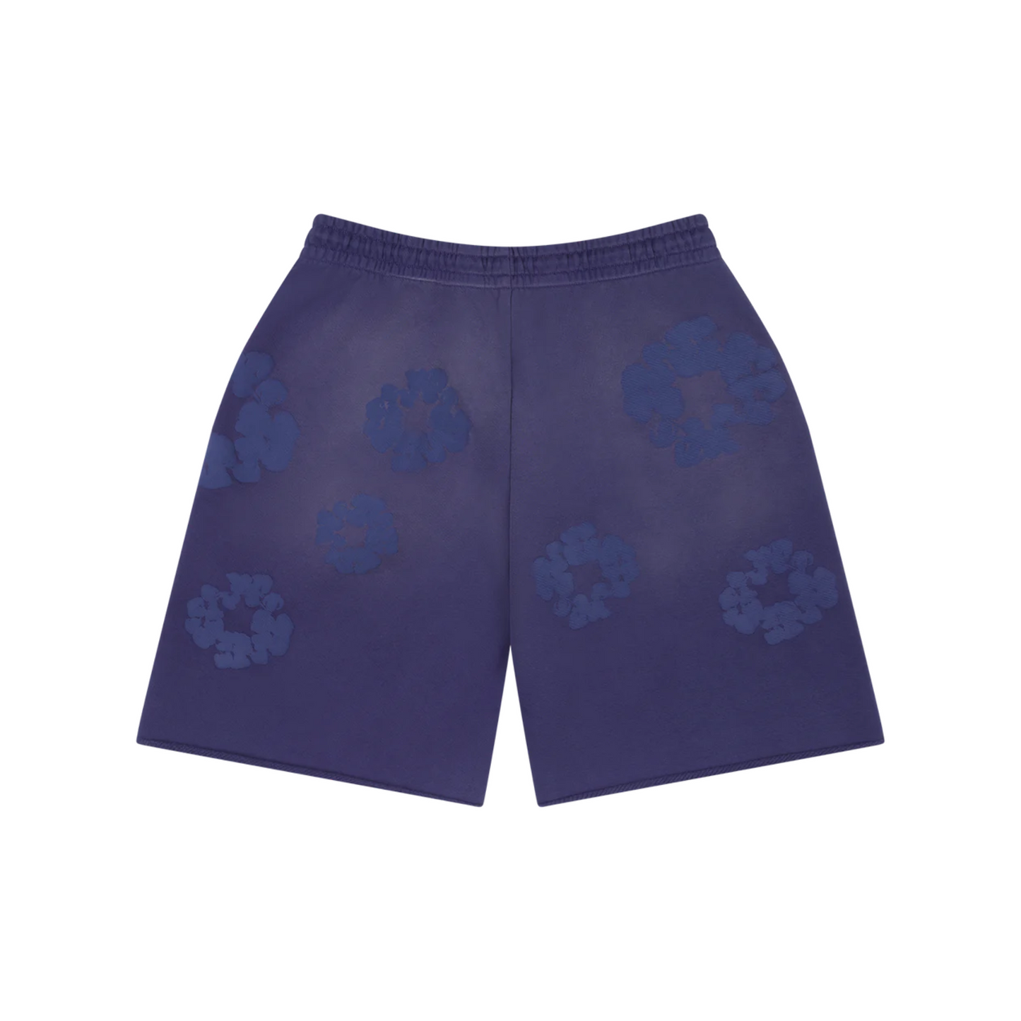 Denim Tears - Mens Mono Cotton Wreath Sweatshorts-(Washed Blue)