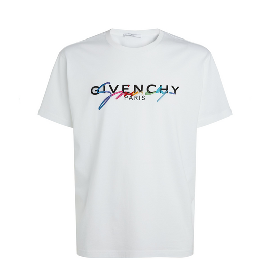 Givenchy Rainbow Signature Logo T-Shirt White