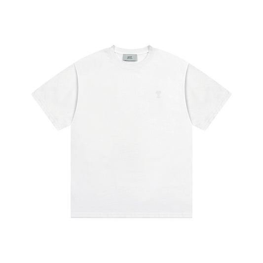 AMI Paris  de Coeur logo-embroidered T-shirt White