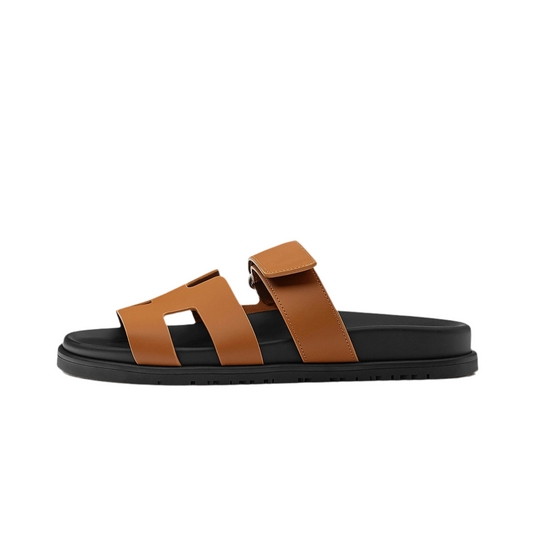 Hermes Chypre Sandals gold calfskin - 48h