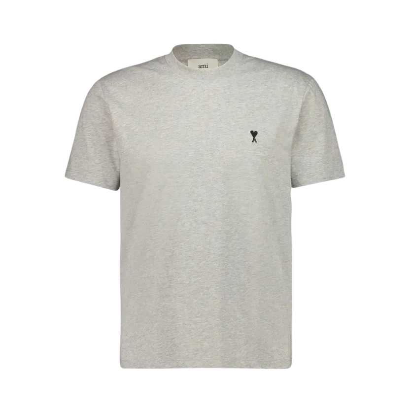 Ami grey cotton T-shirt with Ami de Coeur