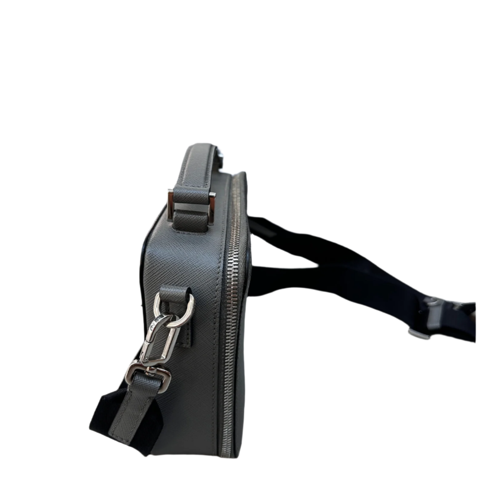 Prada Saffiano Leather Crossbody Bag – Grey