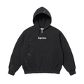 Supreme MM6 Maison Margiela Box Logo Zip Up Hooded Sweatshirt Black