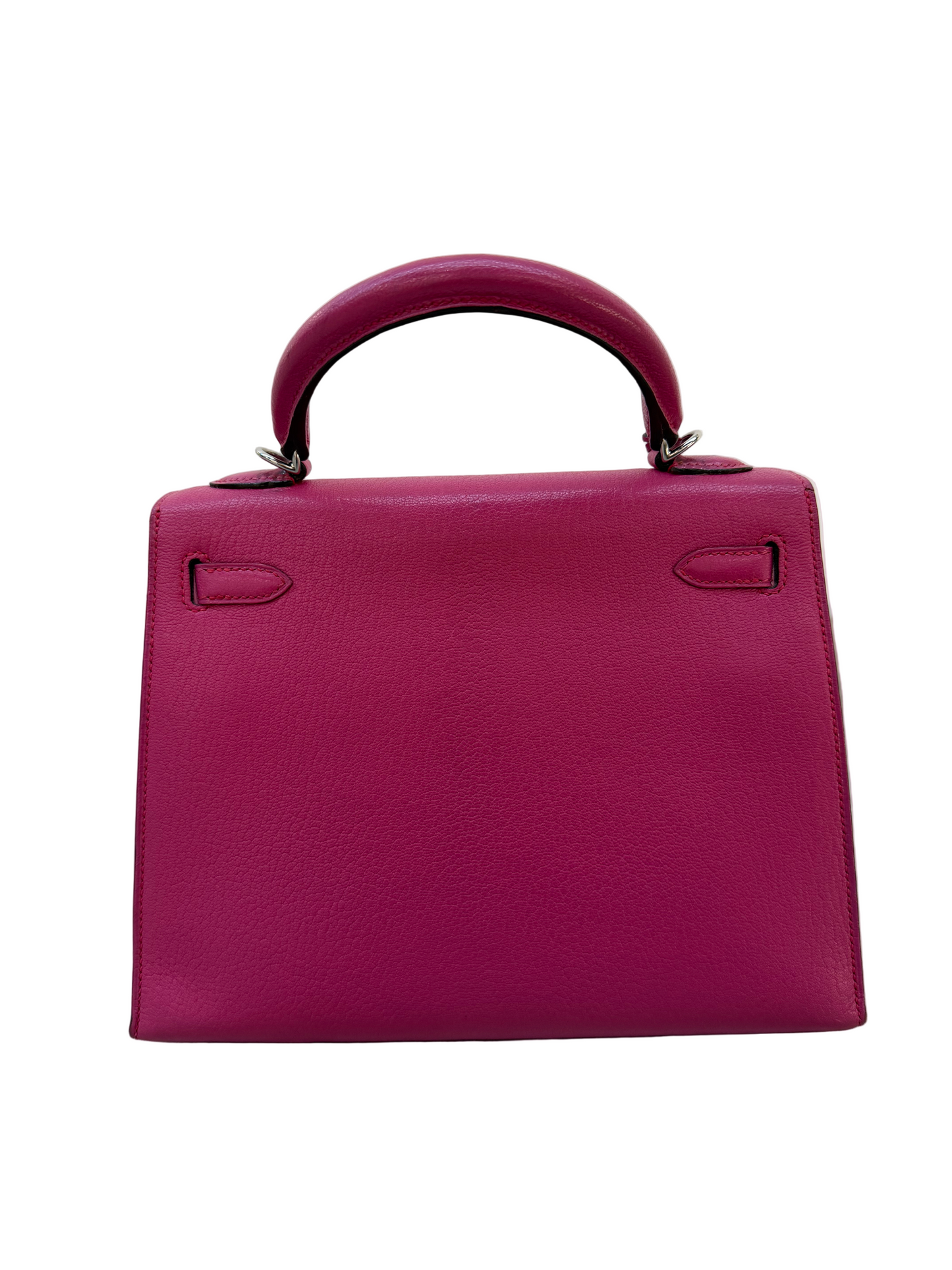 Hermès Kelly Sellier 25 Rose Pourpre Epsom Palladium Hardware