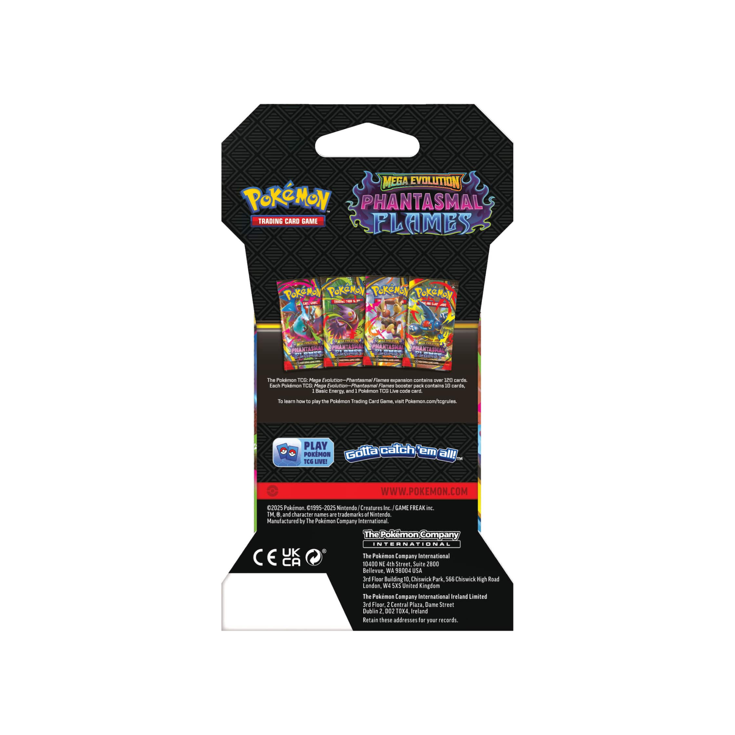 Pokemon Mega Evolution - Phantasmal Flames Sleeved Booster Pack (Random Pack)