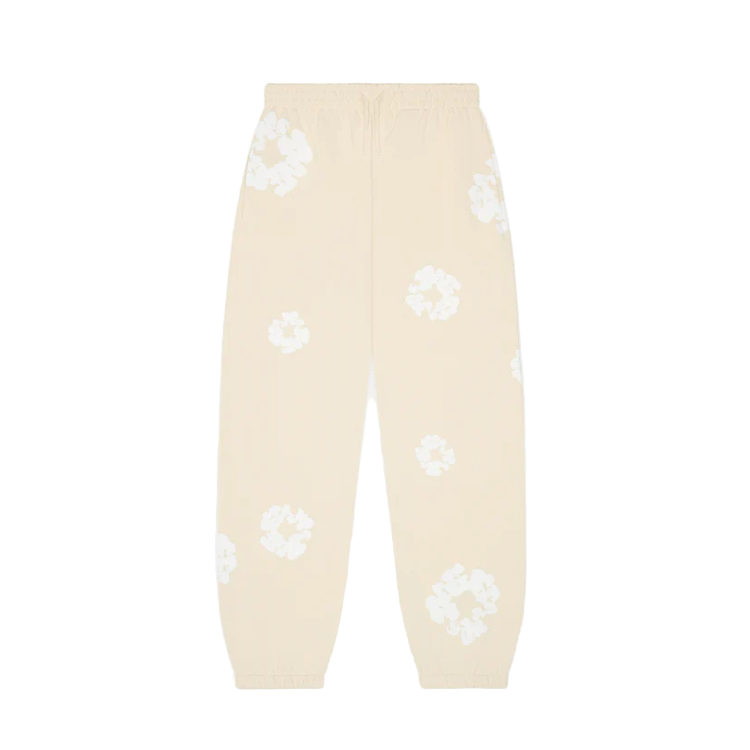 Denim Tears Men's Cotton Wreath Sweatpants Oatmeal