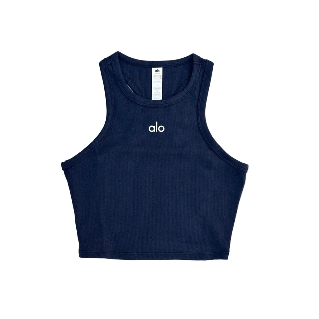 Alo Aspire Tank  Navy/White