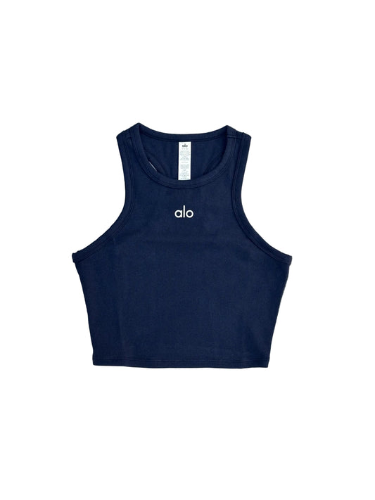 Alo Aspire Tank  Navy/White