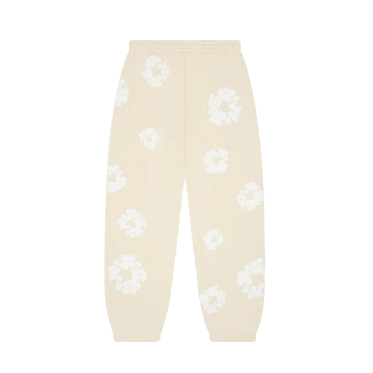 Denim Tears Men's Cotton Wreath Sweatpants Oatmeal