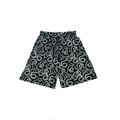 WhoHurtYou Snake Pattern Velvet Bermuda Black/Grey