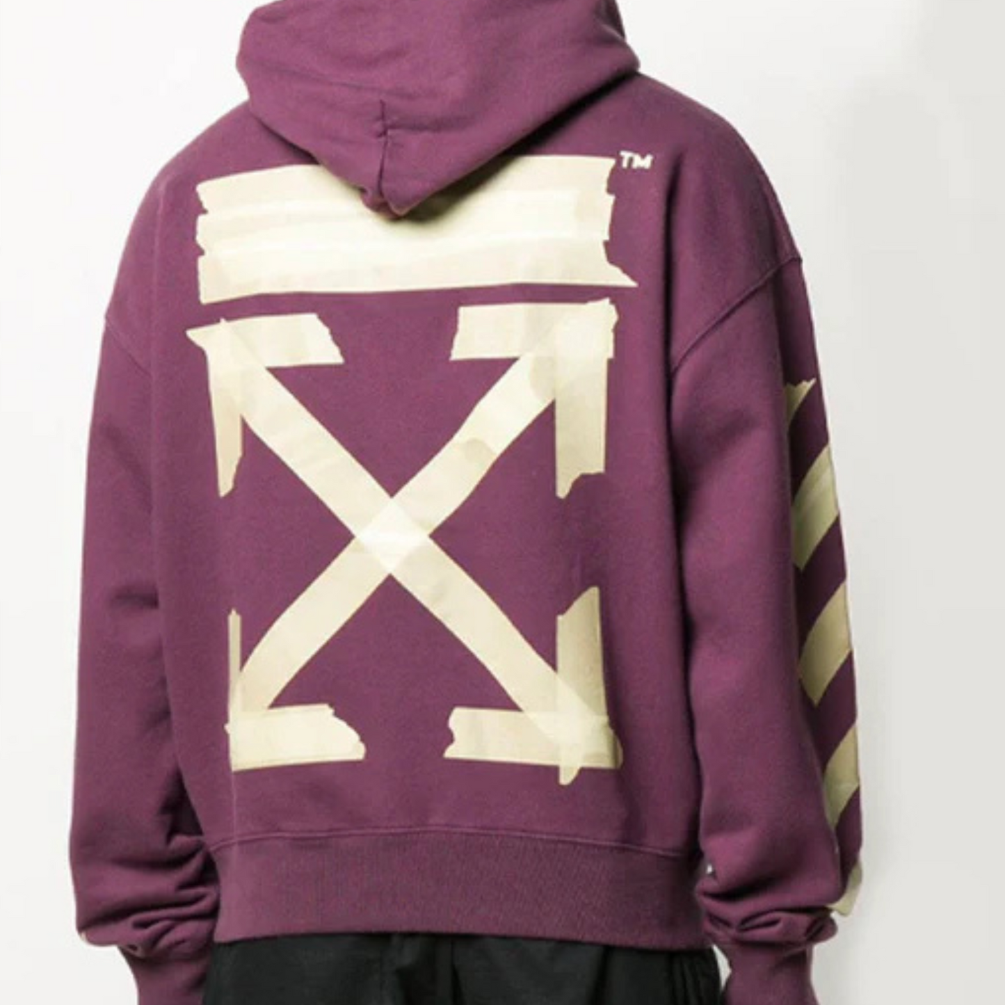 Off-White SS20 Arrows Printing Men Purple Tape Arrow