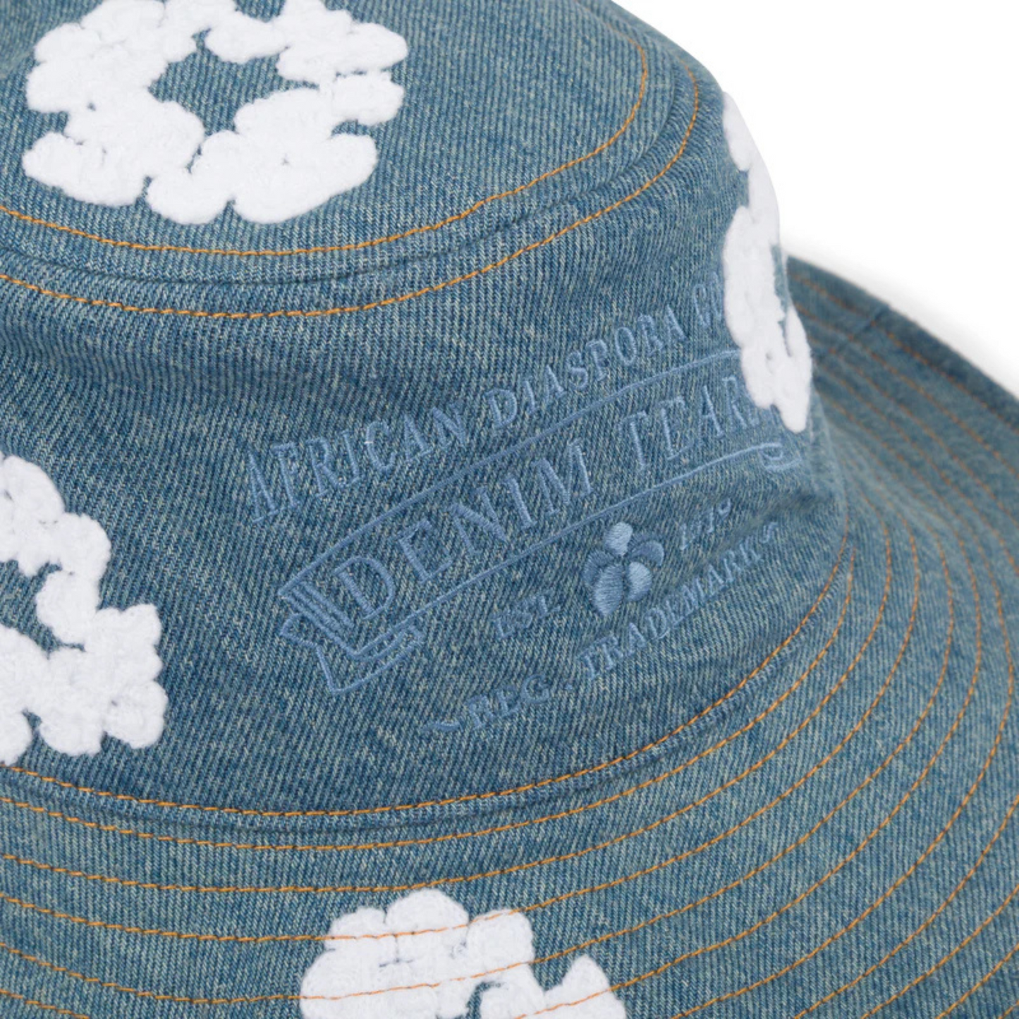 Denim Tears Wreath Bucket Hat - Light Wash