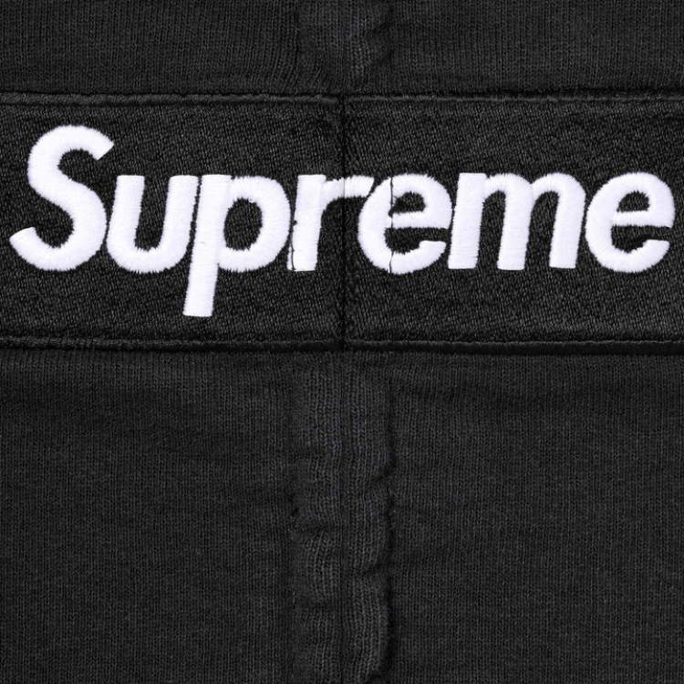Supreme MM6 Maison Margiela Box Logo Zip Up Hooded Sweatshirt Black