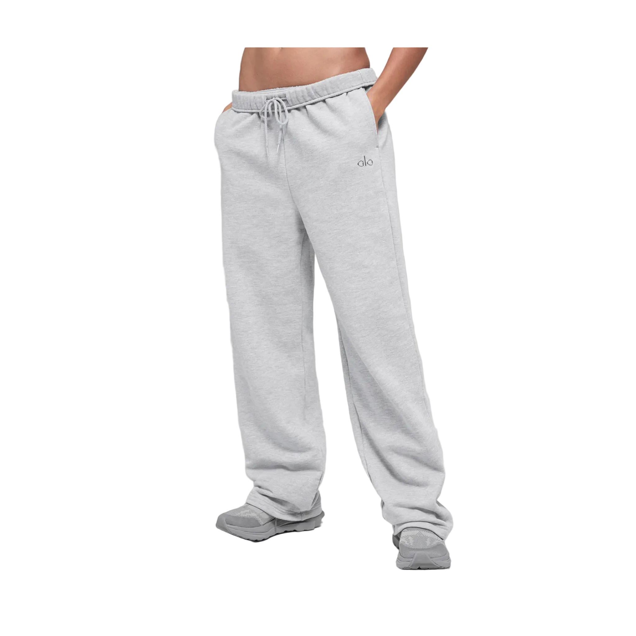 Alo Accolade Straight Leg Sweatpant Heather Grey