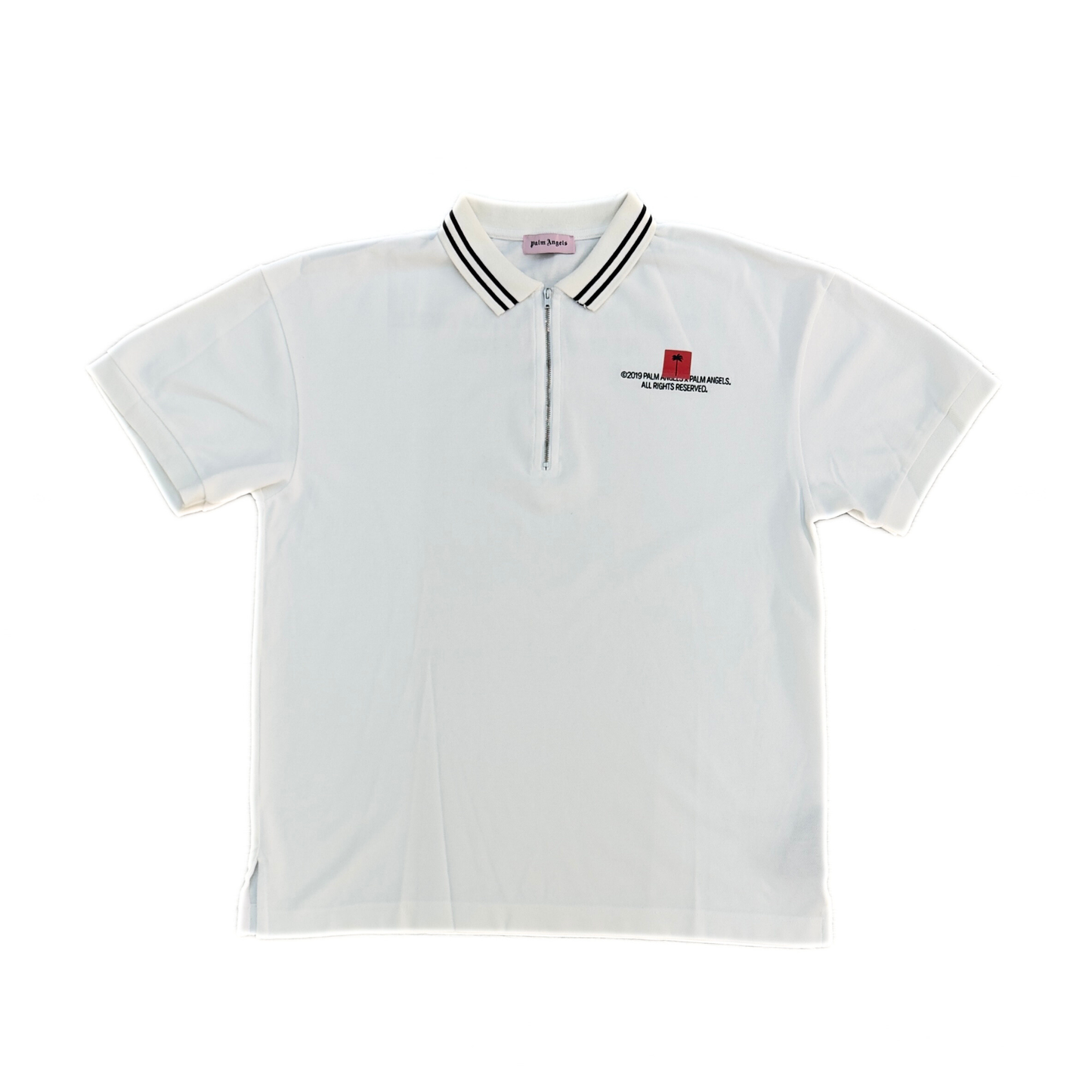 Palm Angels Polo Quarterzip White
