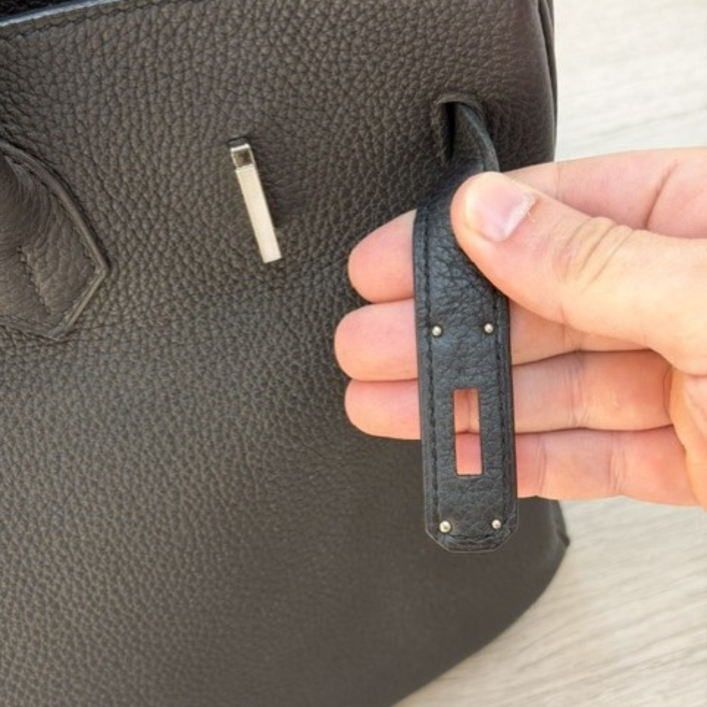 Hermès Birkin 35 Togo Leather Palladium Hardware