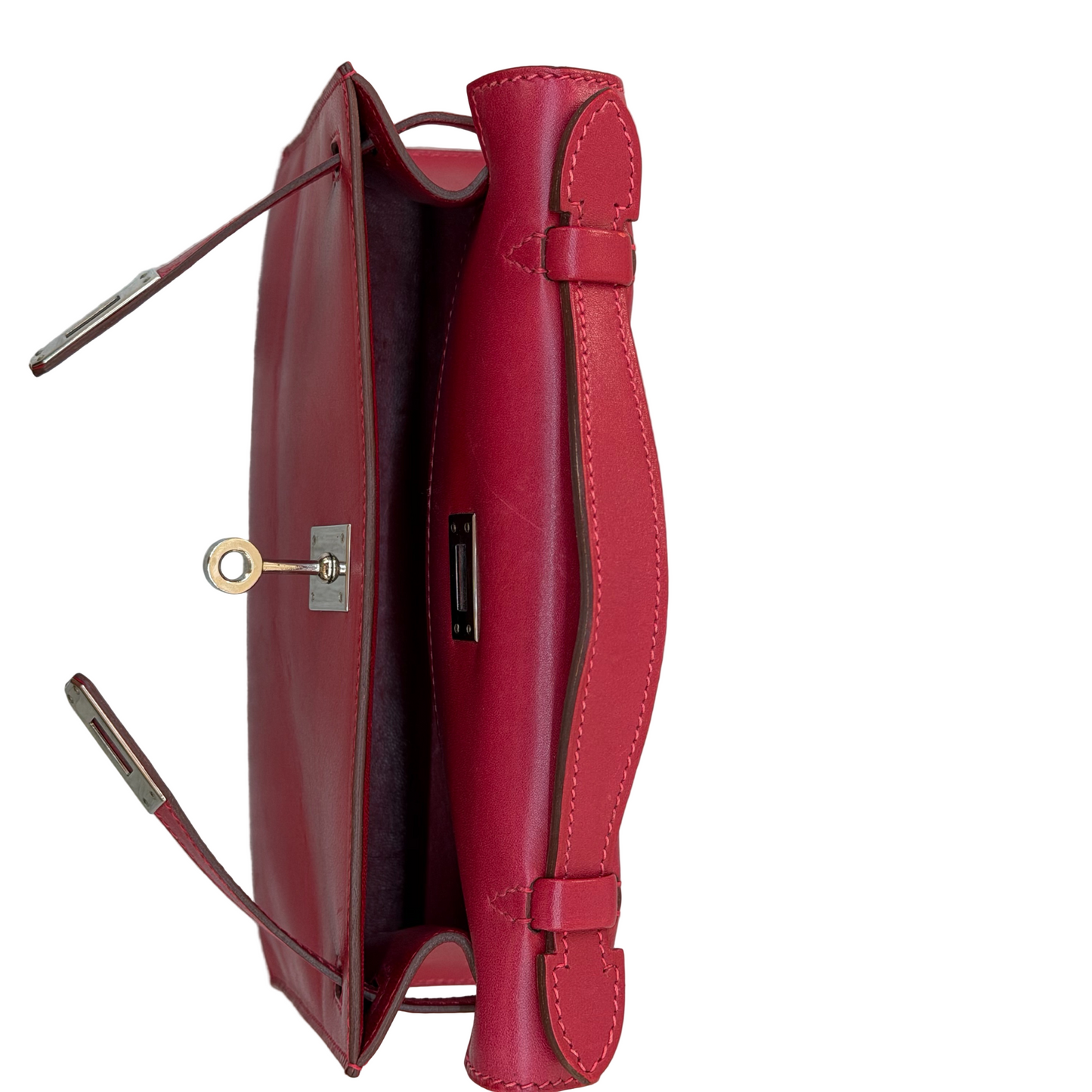 Hermes Pochette Kelly Handbag in Ruby Red
