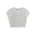 Alo Ribbed Sea Coast Κοντό T-Shirt με Κοντά Μανίκια Λευκό