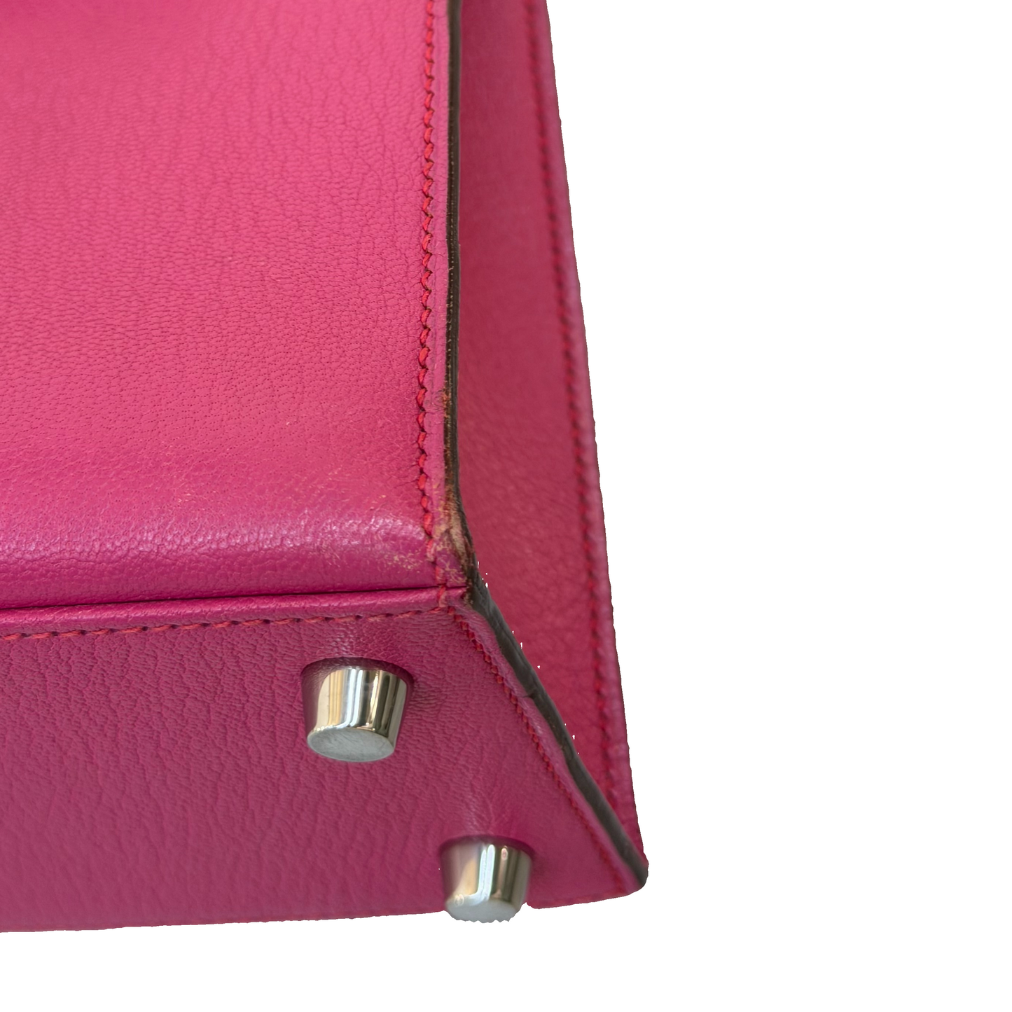 Hermès Kelly Sellier 25 Rose Pourpre Epsom Palladium Hardware