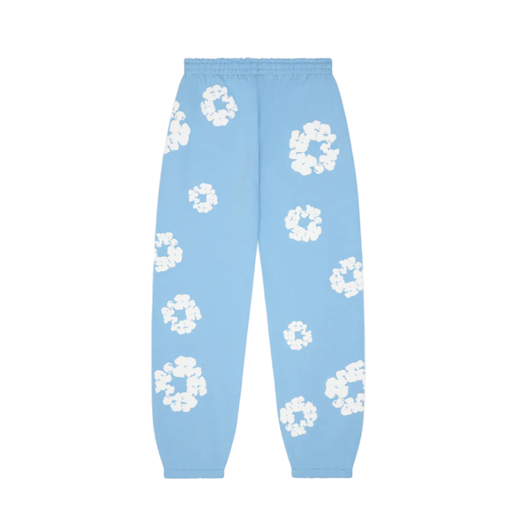 Denim Tears Men's Cotton Wreath Sweatpants Light Blue