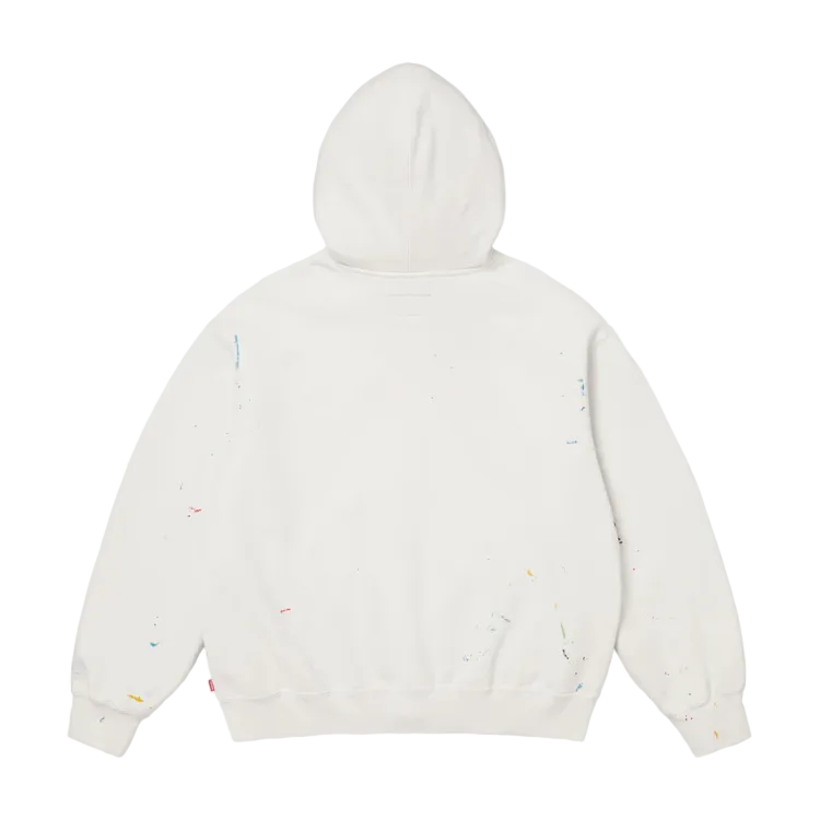 Supreme MM6 Maison Margiela Box Logo Zip Up Hooded Sweatshirt White