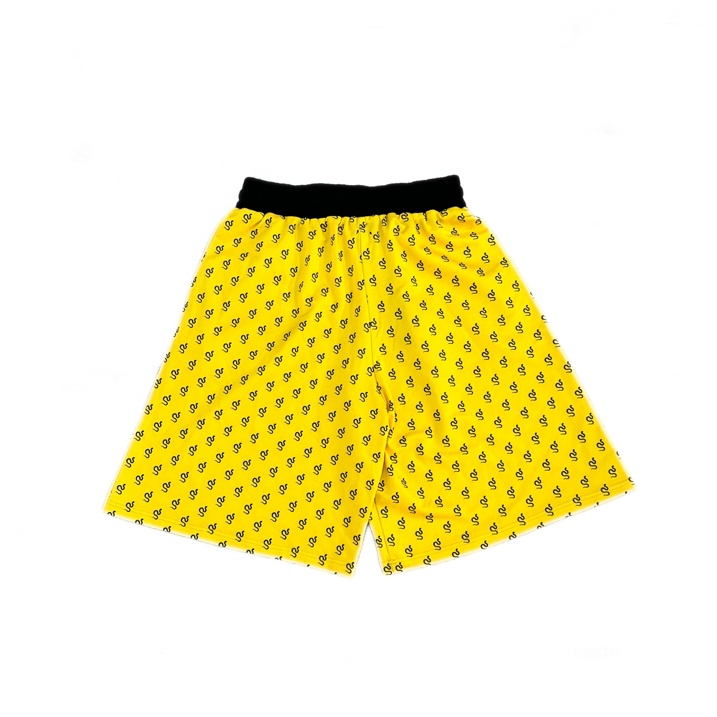 WhoHurtYou Snake Pattern Velvet Bermuda Yellow