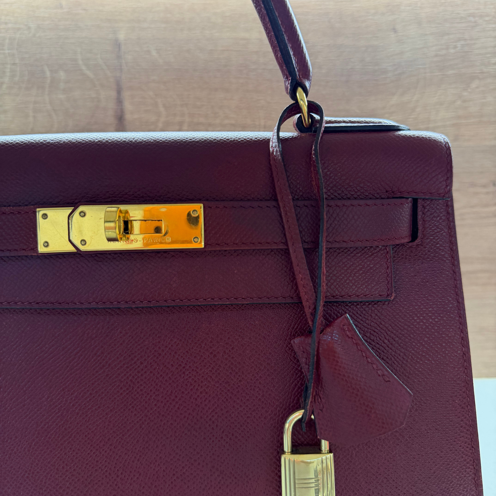 Hermes Kelly 28 Togo Rouge Sellier Togo Gold Hardware