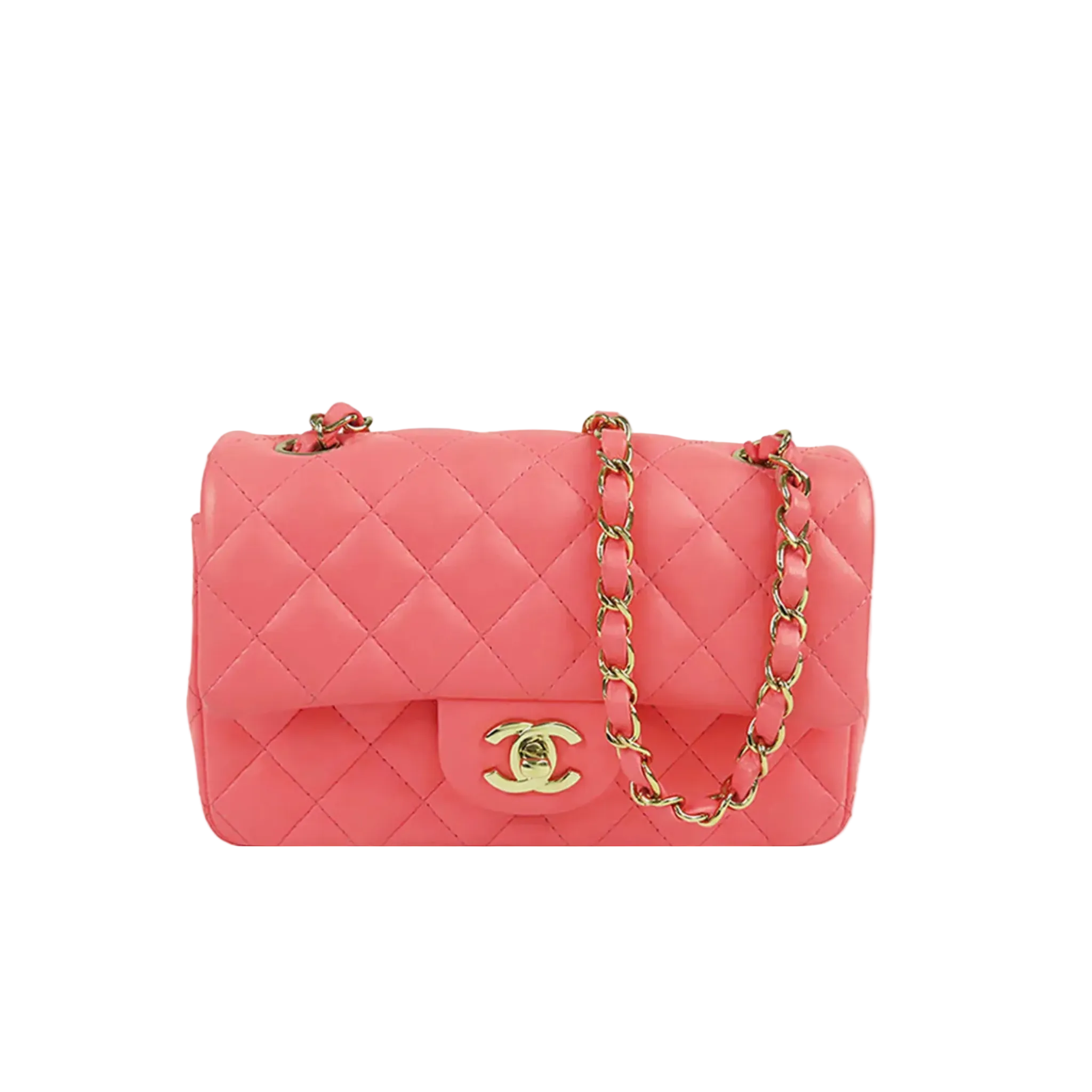 Chanel Lambksin Medium - Pink Coral