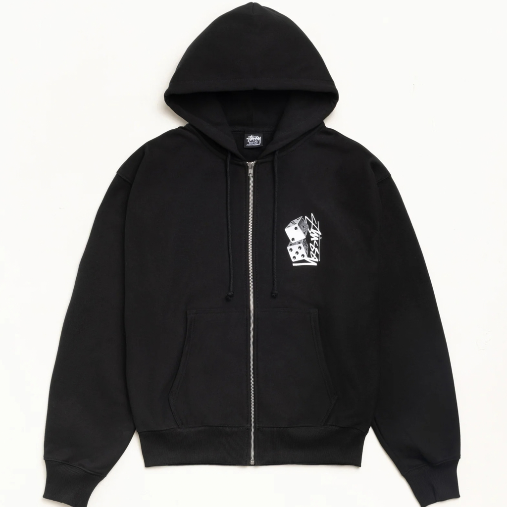 Stussy Black Tall Dice Zip Hood