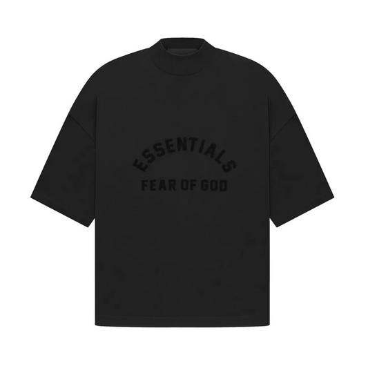 Fear of God Essentials Arch Logo Mock Neck Tee 'Jet Black'