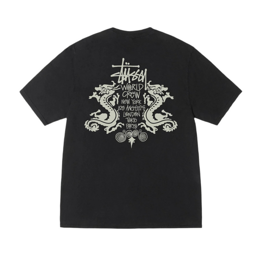 Stussy double dragon pigment dyed T-shirt