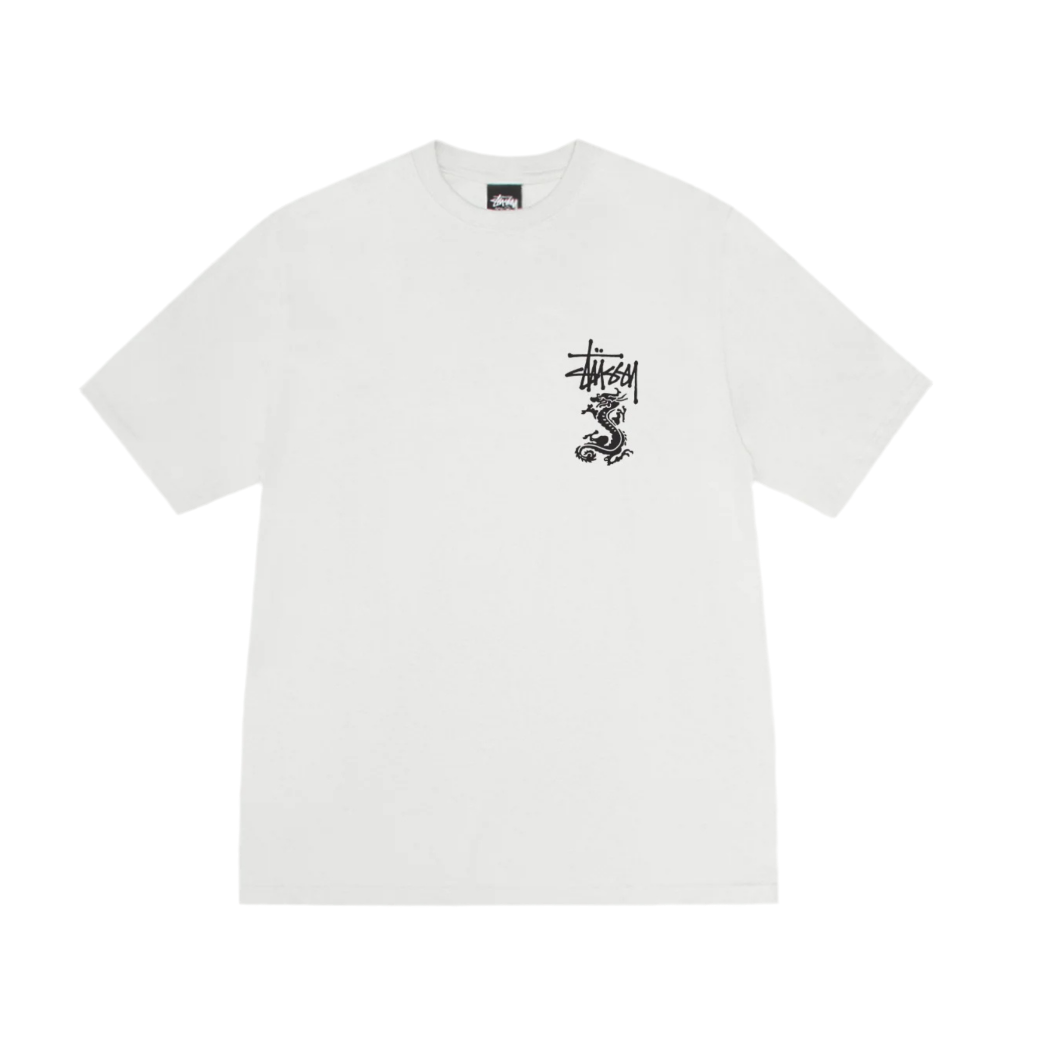 Stussy double dragon pigment dyed T-shirt white