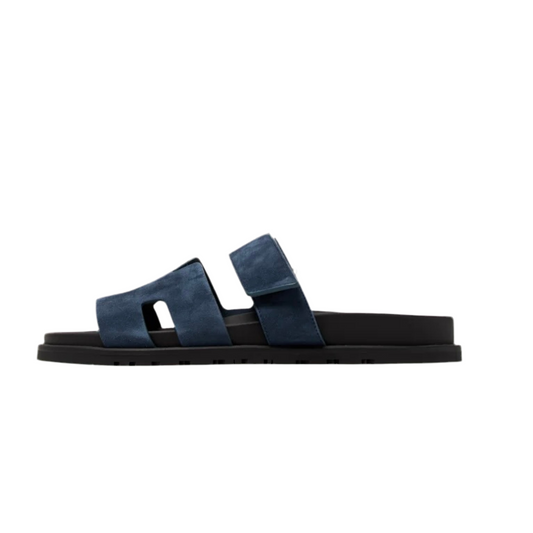 Hermes Chypre Sandals navy blue - 48h