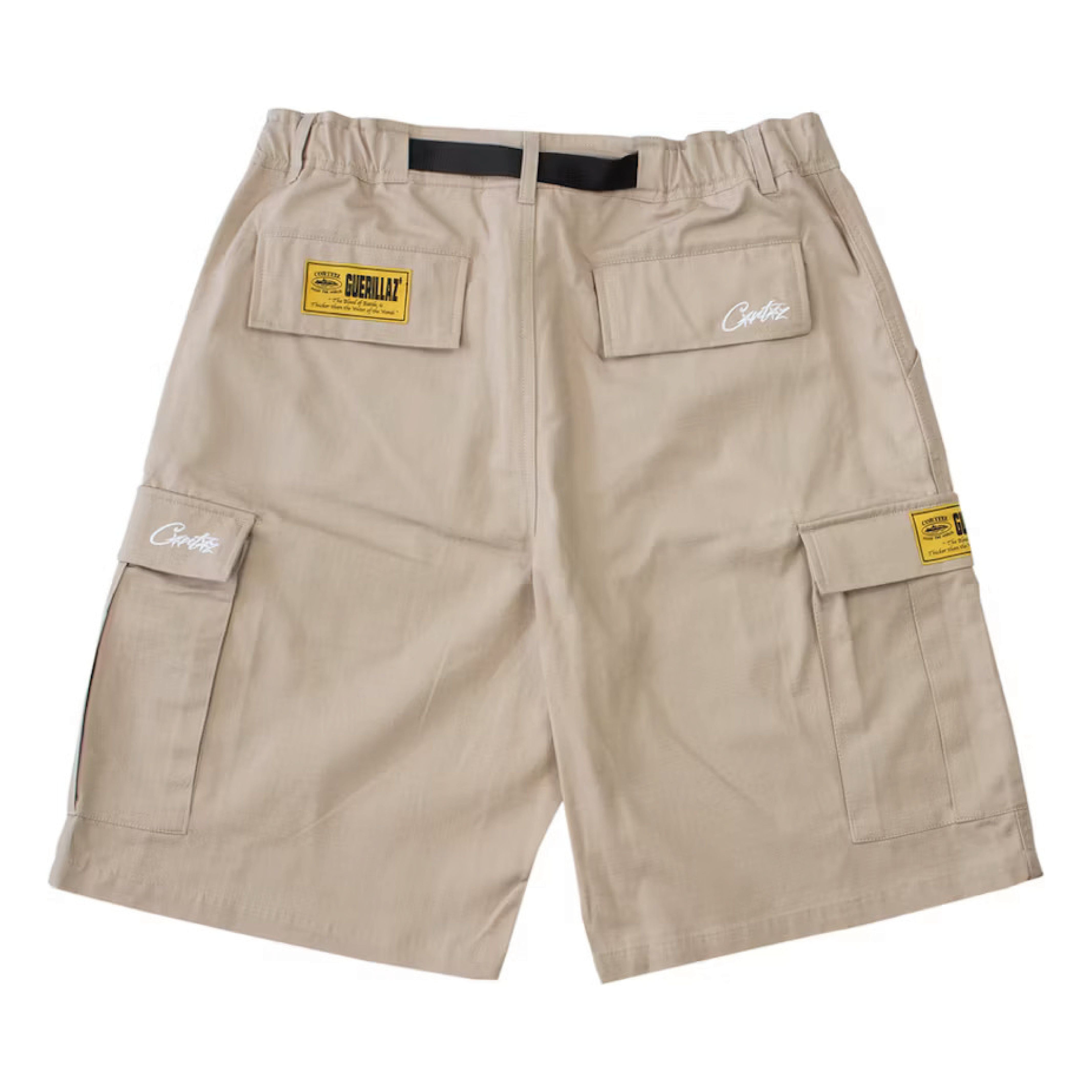 Corteiz Alcatraz Cargo Shorts 'Beige'