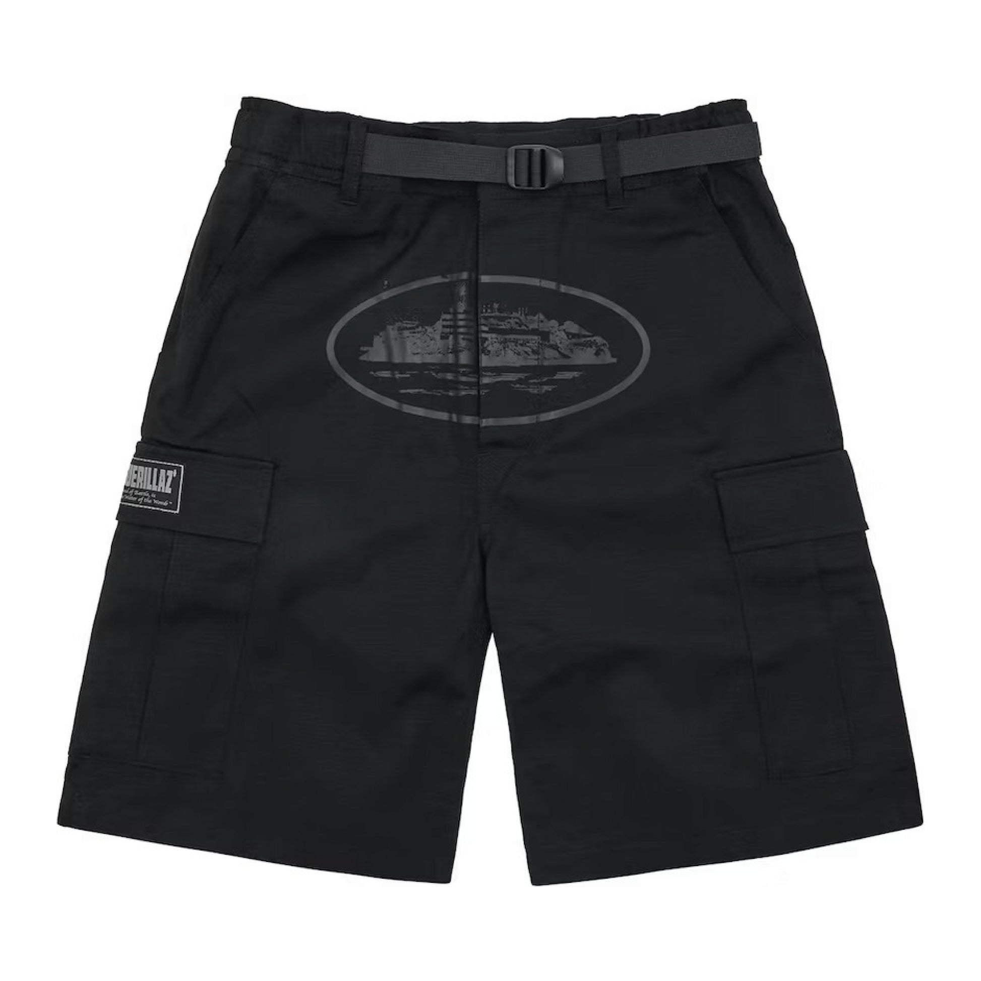 Corteiz Alcatraz Cargo Shorts 'Triple Black' – OG Market
