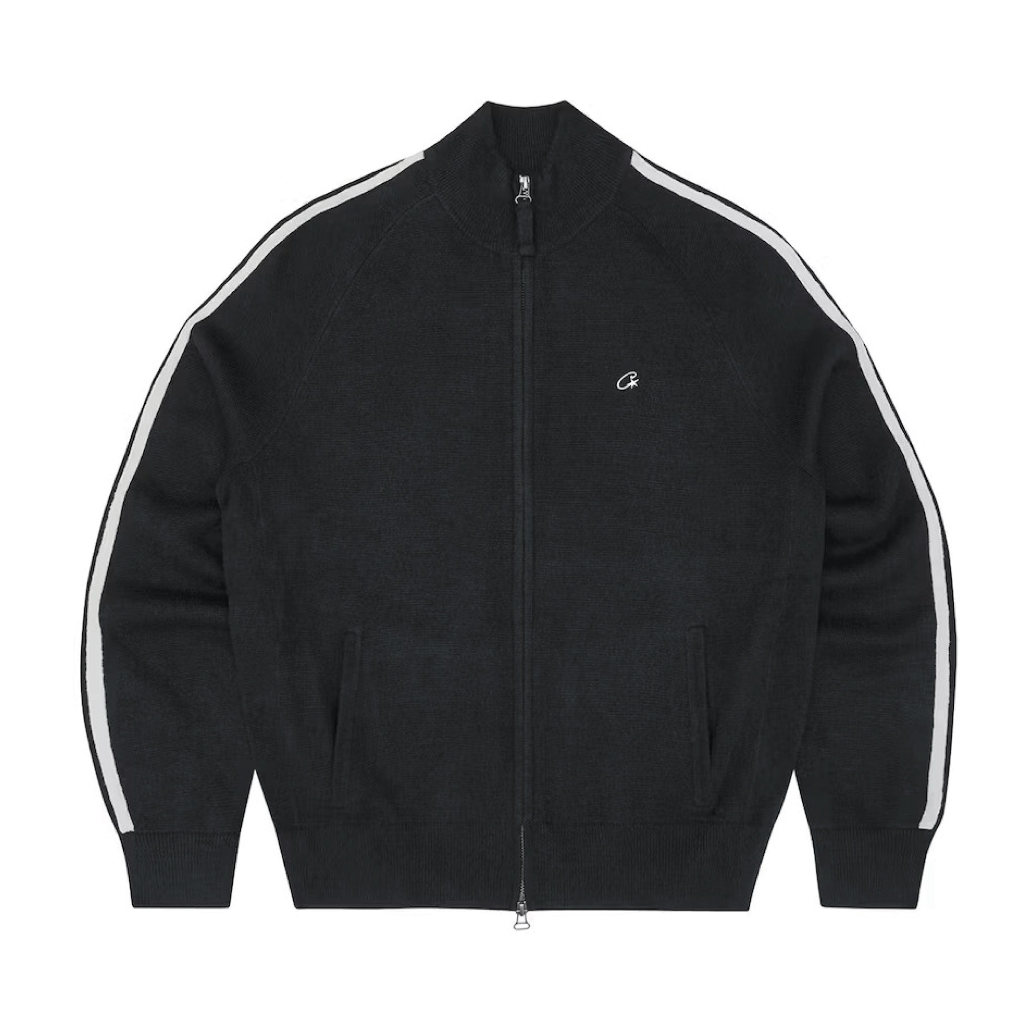 Corteiz Knit Zip Up Fleece 'Black'