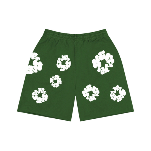 Denim Tears Mono Cotton Wreath Sweat Shorts green