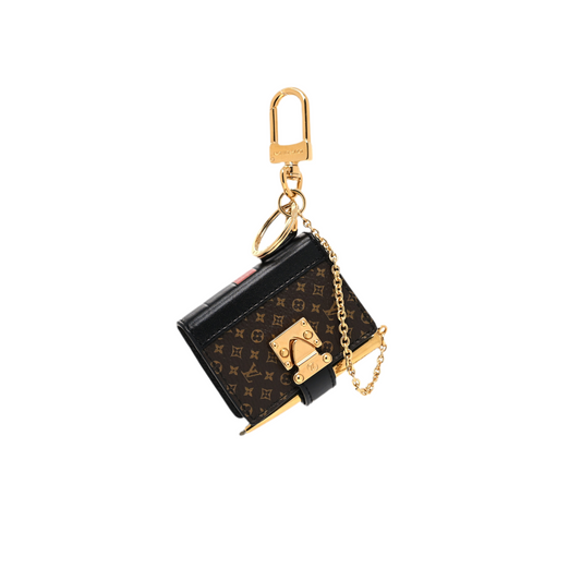 Louis Vuitton lv book key ring Brown