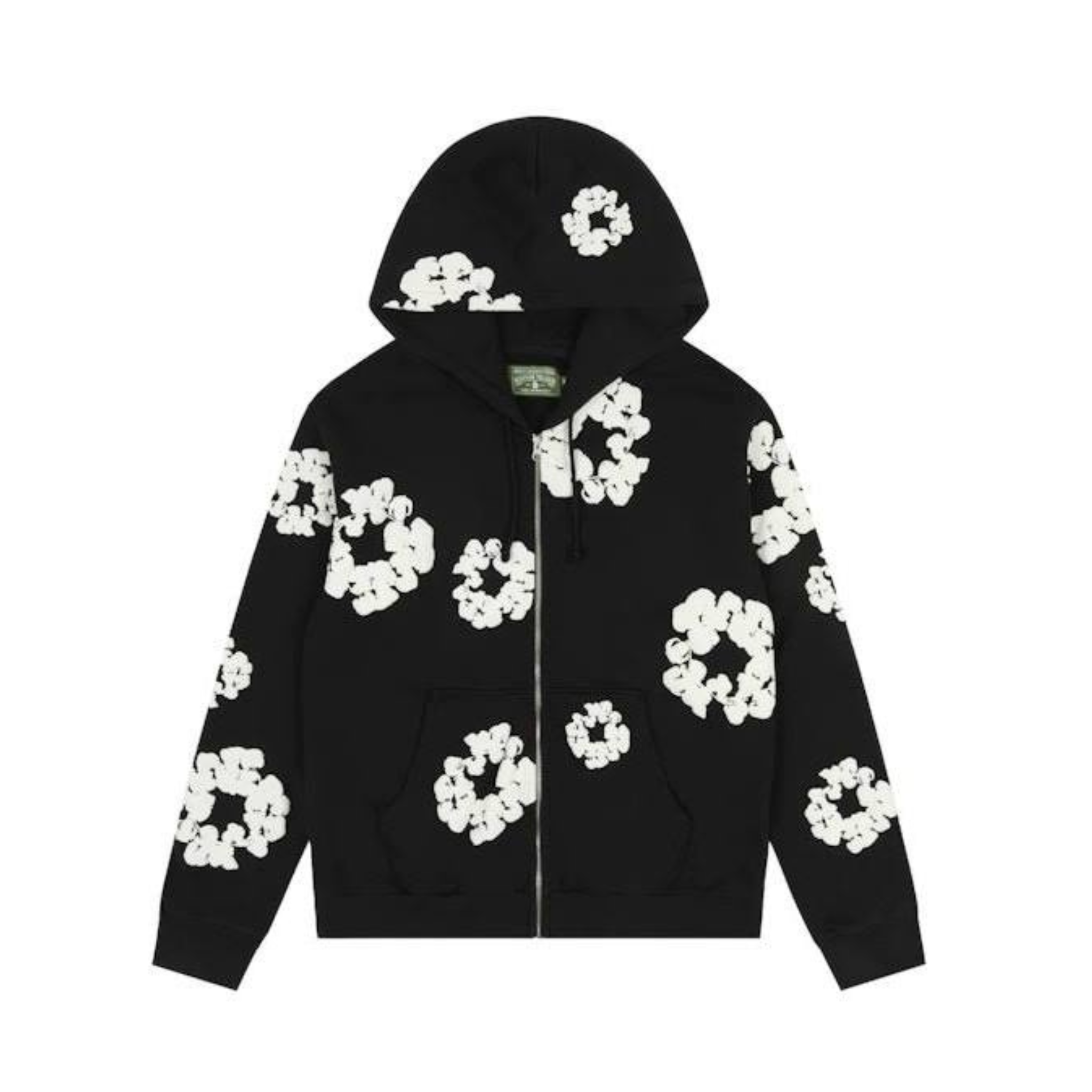 Denim Tears Zip Up Hoodie black