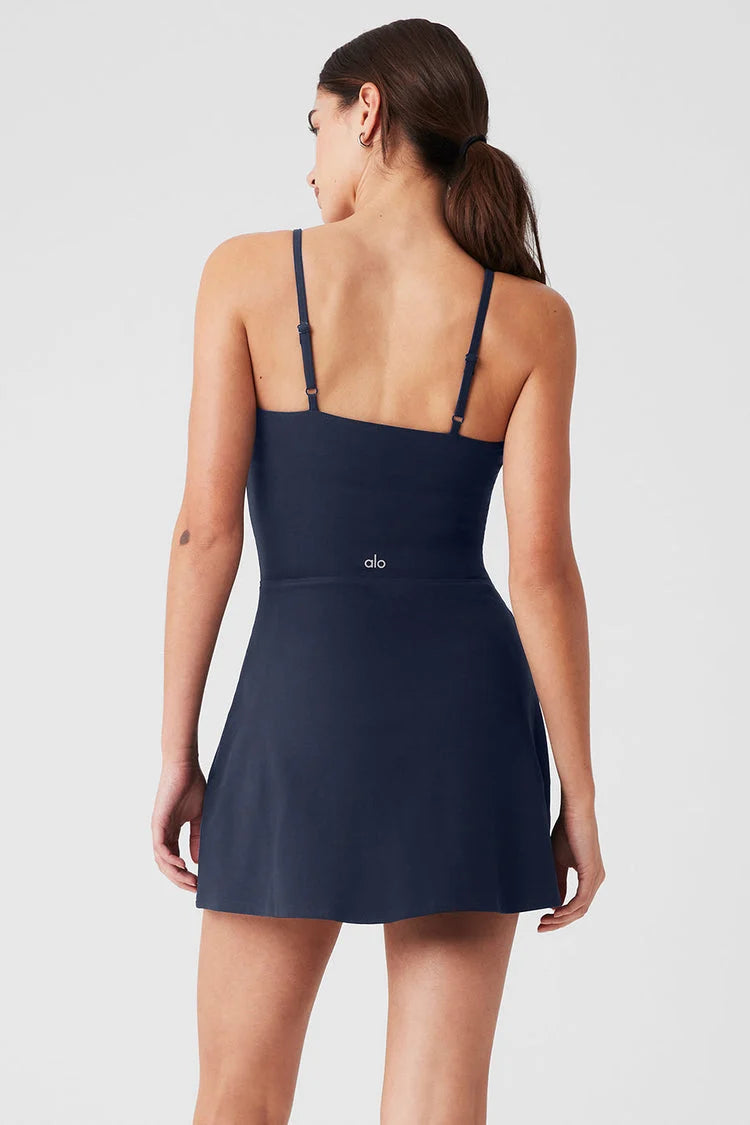 Alo Yoga Airbrush Streamlined Dress – Navy Blue