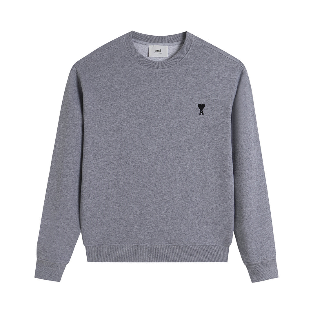 AMI Paris Ami de Coeur Logo Detailed Long Sleeved Sweatshirt