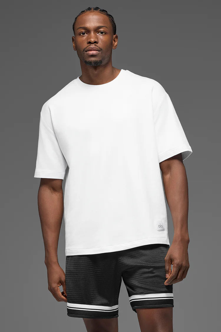 Alo Yoga Double Take Short Sleeve White
